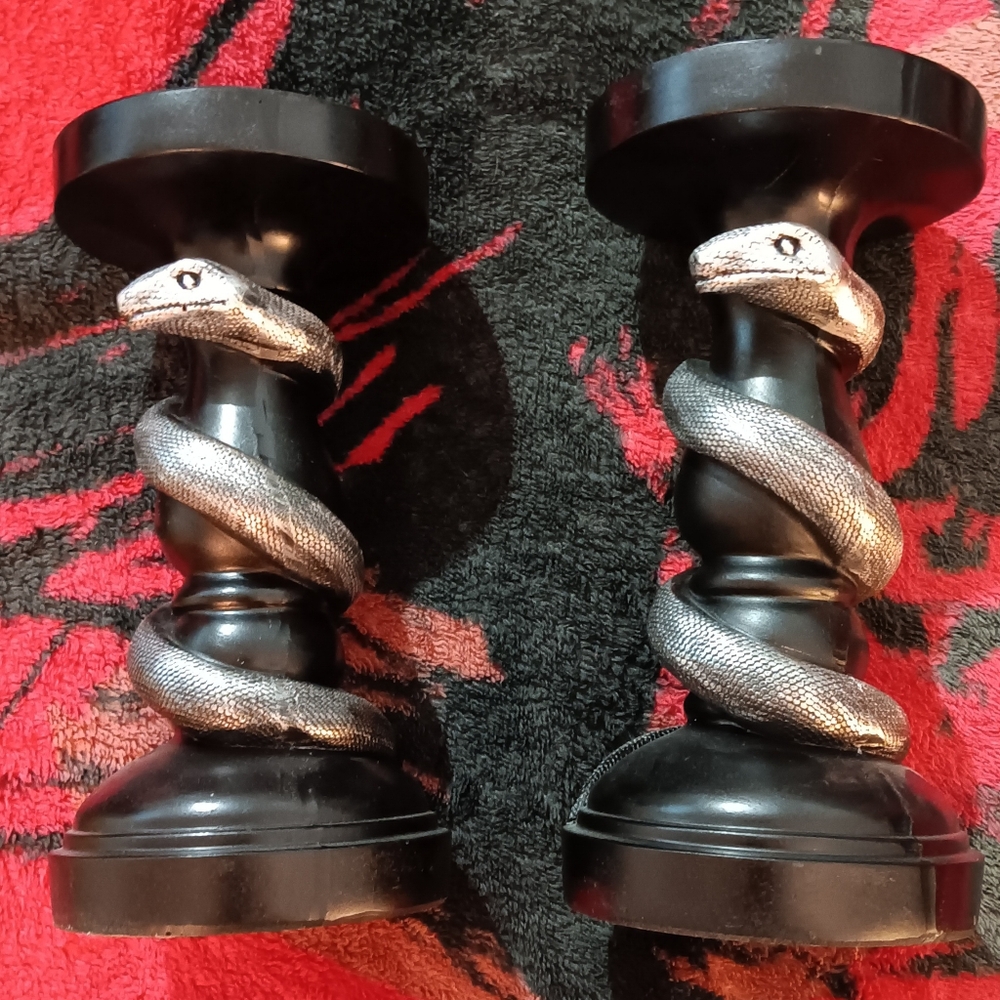Candle Holders w Snake Decor (NWOT)